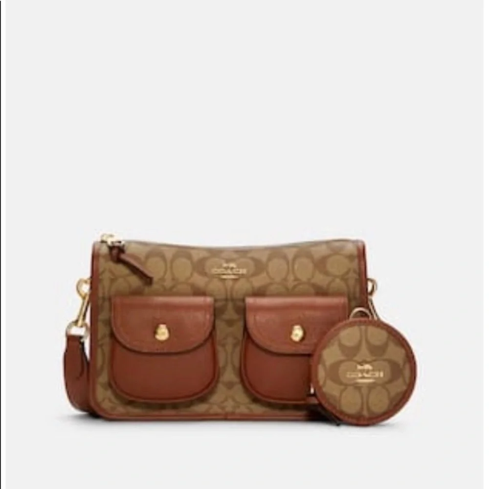 Coach Pennie Crossbody Bag With Coin Case in Signature Canvas & Leather